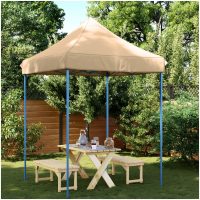 Pop-Up hopfällbart partytält 200x200x306 cm beige vidaXL