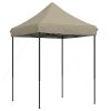 Pop-Up hopfällbart partytält 200x200x306 cm taupe vidaXL – miniatyr 2