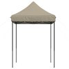 Pop-Up hopfällbart partytält 200x200x306 cm taupe vidaXL – miniatyr 3