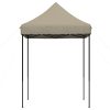 Pop-Up hopfällbart partytält 200x200x306 cm taupe vidaXL – miniatyr 4