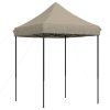 Pop-Up hopfällbart partytält 200x200x306 cm taupe vidaXL – miniatyr 5