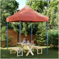 Pop-Up hopfällbart partytält 200x200x306 cm terrakotta vidaXL