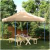 Pop-Up hopfällbart partytält 292x292x315 cm beige vidaXL – miniatyr 1