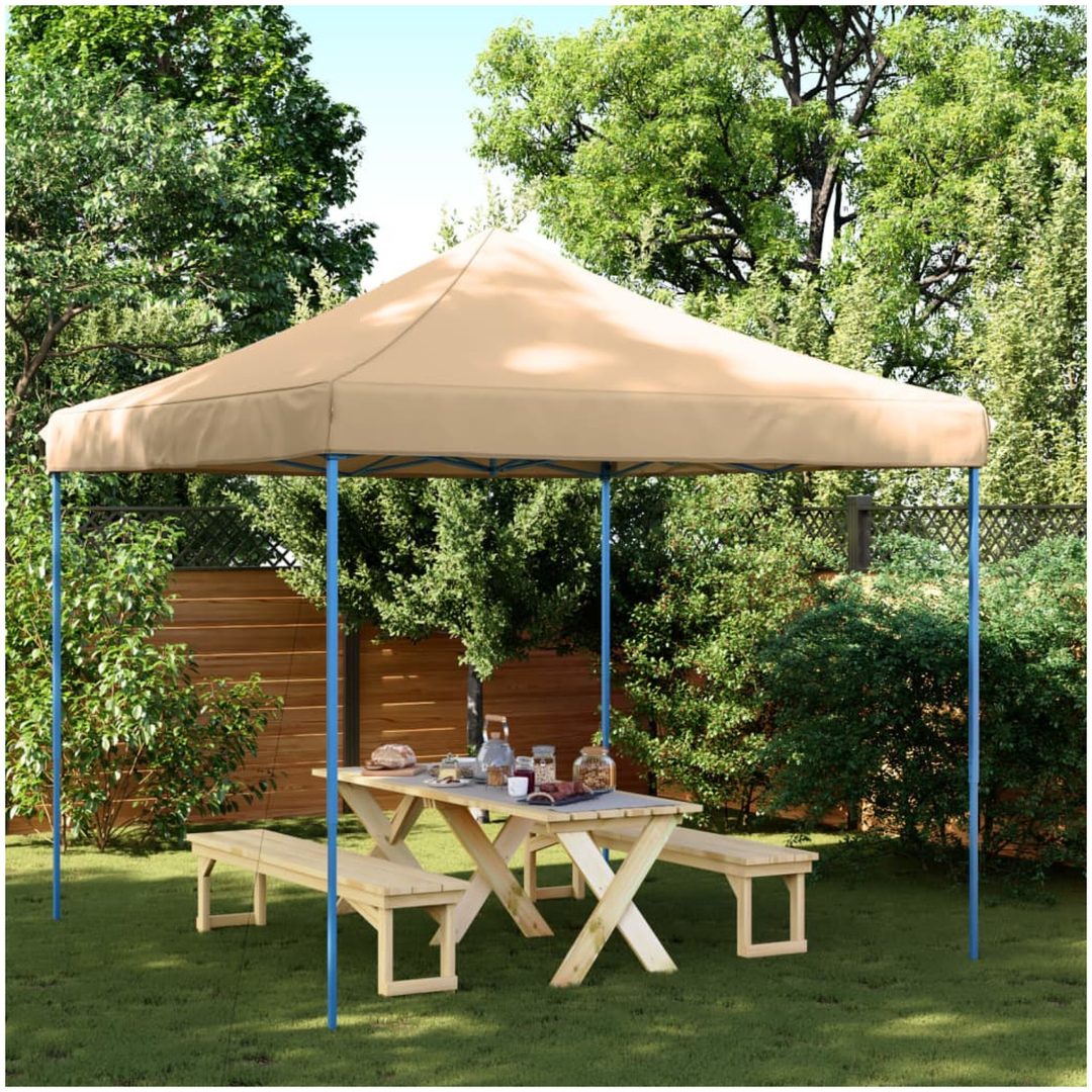 Pop-Up hopfällbart partytält 292x292x315 cm beige vidaXL