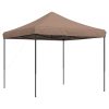 Pop-Up hopfällbart partytält 292x292x315 cm brun vidaXL – miniatyr 2