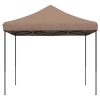 Pop-Up hopfällbart partytält 292x292x315 cm brun vidaXL – miniatyr 4