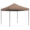Pop-Up hopfällbart partytält 292x292x315 cm brun vidaXL – miniatyr 5