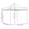 Pop-Up hopfällbart partytält 292x292x315 cm brun vidaXL – miniatyr 9