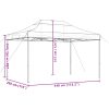 Pop-Up hopfällbart partytält 292x292x315 cm orange vidaXL – miniatyr 9