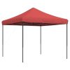 Pop-Up hopfällbart partytält 292x292x315 cm vinröd vidaXL – miniatyr 2