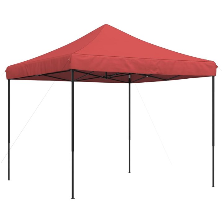 Pop-Up hopfällbart partytält 292x292x315 cm vinröd vidaXL – bild 2