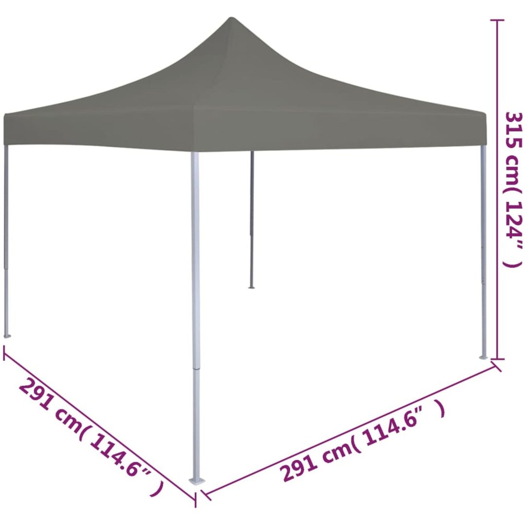 Pop-Up hopfällbart partytält 3x3 m antracit vidaXL – bild 9