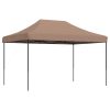 Pop-Up hopfällbart partytält 410x279x315 cm brun vidaXL – miniatyr 2