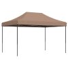 Pop-Up hopfällbart partytält 410x279x315 cm brun vidaXL – miniatyr 5