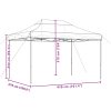 Pop-Up hopfällbart partytält 410x279x315 cm brun vidaXL – miniatyr 9