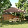 Pop-Up hopfällbart partytält 410x279x315 cm brun vidaXL – miniatyr 1