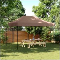 Pop-Up hopfällbart partytält 410x279x315 cm brun vidaXL