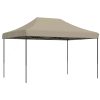 Pop-Up hopfällbart partytält 410x279x315 cm taupe vidaXL – miniatyr 2