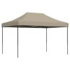 Pop-Up hopfällbart partytält 410x279x315 cm taupe vidaXL – miniatyr 5