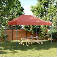 Pop-Up hopfällbart partytält 410x279x315 cm terrakotta vidaXL