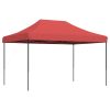 Pop-Up hopfällbart partytält 410x279x315 cm vinröd vidaXL – miniatyr 2