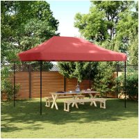 Pop-Up hopfällbart partytält 410x279x315 cm vinröd vidaXL