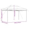 Pop-Up hopfällbart partytält 440x292x315 cm beige vidaXL – miniatyr 9