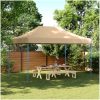 Pop-Up hopfällbart partytält 440x292x315 cm beige vidaXL – miniatyr 1