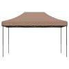 Pop-Up hopfällbart partytält 440x292x315 cm brun vidaXL – miniatyr 3