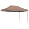 Pop-Up hopfällbart partytält 440x292x315 cm brun vidaXL – miniatyr 5