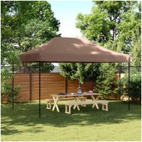 Pop-Up hopfällbart partytält 440x292x315 cm brun vidaXL