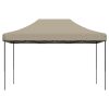 Pop-Up hopfällbart partytält 440x292x315 cm taupe vidaXL – miniatyr 3