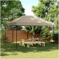 Pop-Up hopfällbart partytält 440x292x315 cm taupe vidaXL