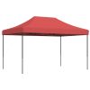 Pop-Up hopfällbart partytält 440x292x315 cm vinröd vidaXL – miniatyr 5