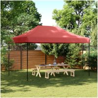 Pop-Up hopfällbart partytält 440x292x315 cm vinröd vidaXL