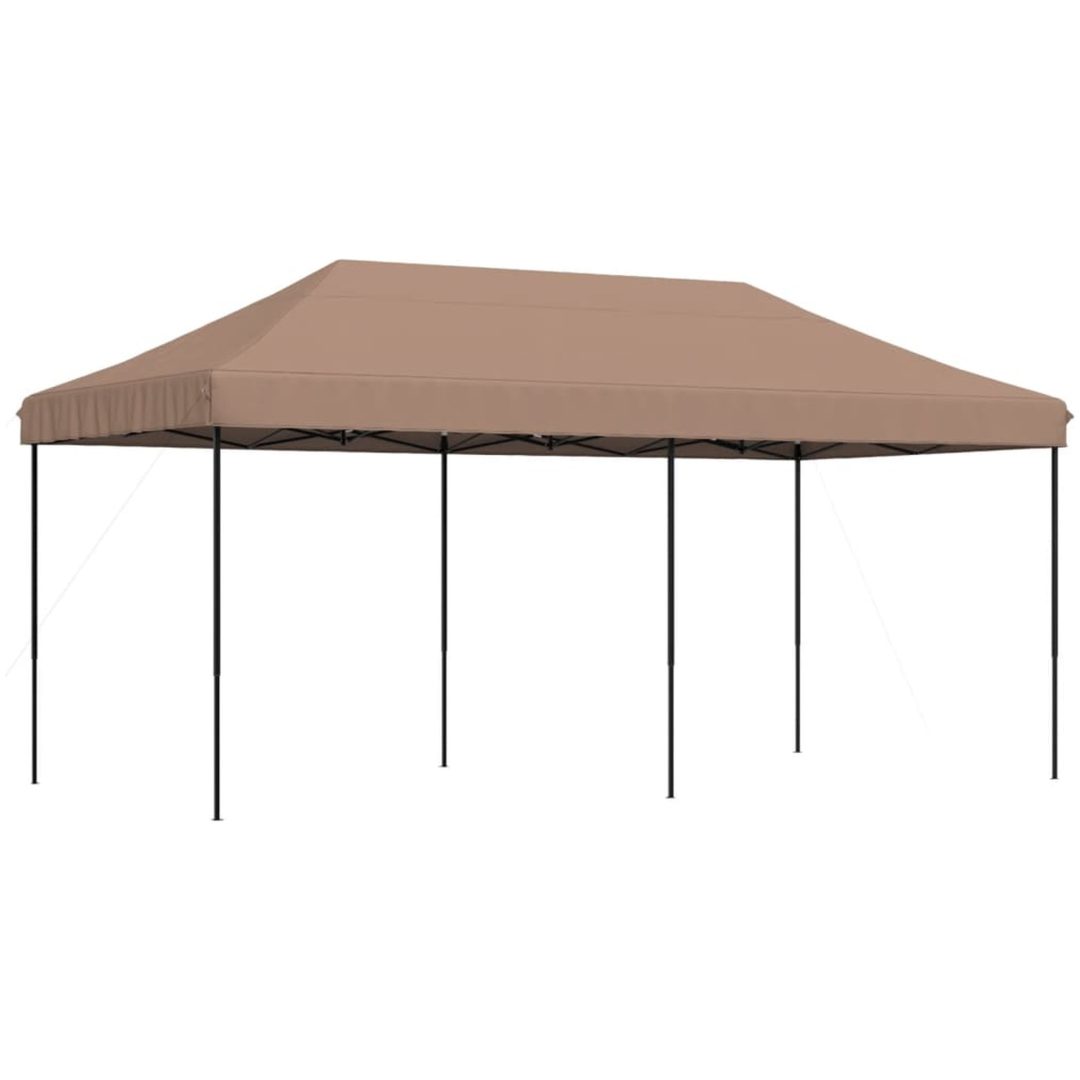 Pop-Up hopfällbart partytält 580x292x315 cm brun vidaXL – bild 2