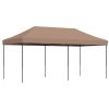 Pop-Up hopfällbart partytält 580x292x315 cm brun vidaXL – miniatyr 5