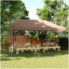 Pop-Up hopfällbart partytält 580x292x315 cm brun vidaXL – miniatyr 1