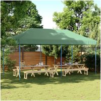 Pop-Up hopfällbart partytält 580x292x315 cm grön vidaXL
