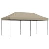 Pop-Up hopfällbart partytält 580x292x315 cm taupe vidaXL – miniatyr 2