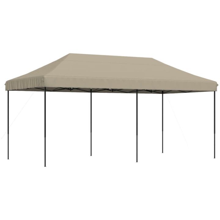 Pop-Up hopfällbart partytält 580x292x315 cm taupe vidaXL – bild 2