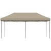 Pop-Up hopfällbart partytält 580x292x315 cm taupe vidaXL – miniatyr 3