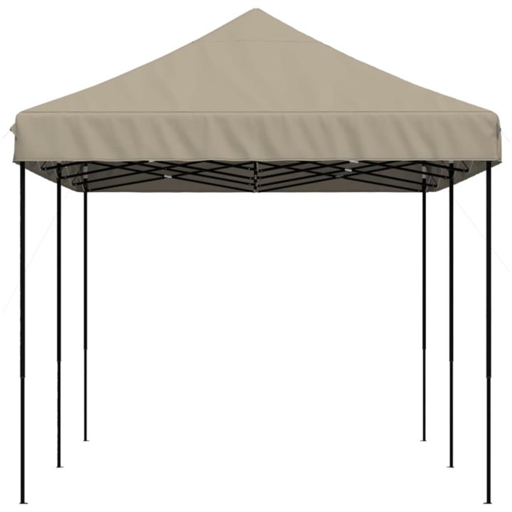 Pop-Up hopfällbart partytält 580x292x315 cm taupe vidaXL – bild 4