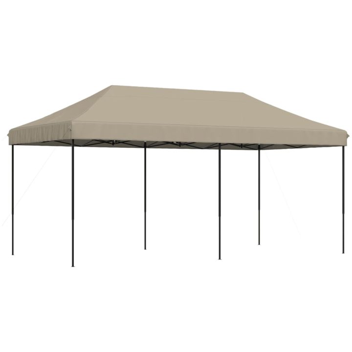 Pop-Up hopfällbart partytält 580x292x315 cm taupe vidaXL – bild 5