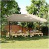 Pop-Up hopfällbart partytält 580x292x315 cm taupe vidaXL – miniatyr 1