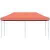 Pop-Up hopfällbart partytält 580x292x315 cm terrakotta vidaXL – miniatyr 3