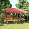 Pop-Up hopfällbart partytält 580x292x315 cm terrakotta vidaXL – miniatyr 1