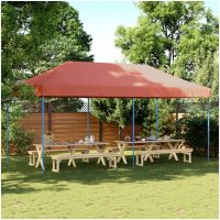 Pop-Up hopfällbart partytält 580x292x315 cm terrakotta vidaXL