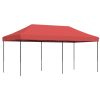 Pop-Up hopfällbart partytält 580x292x315 cm vinröd vidaXL – miniatyr 2