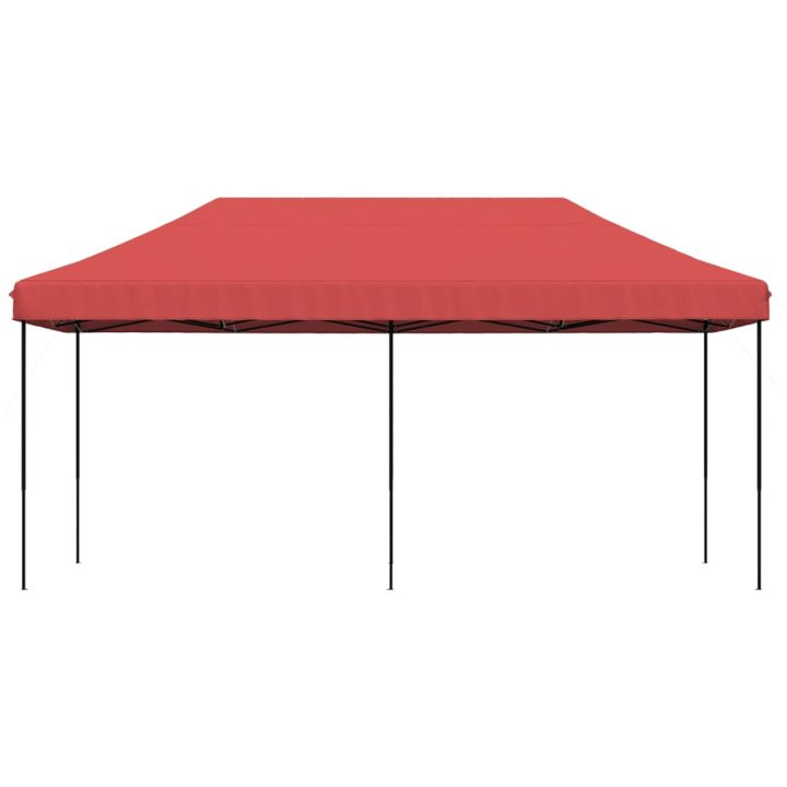Pop-Up hopfällbart partytält 580x292x315 cm vinröd vidaXL – bild 3